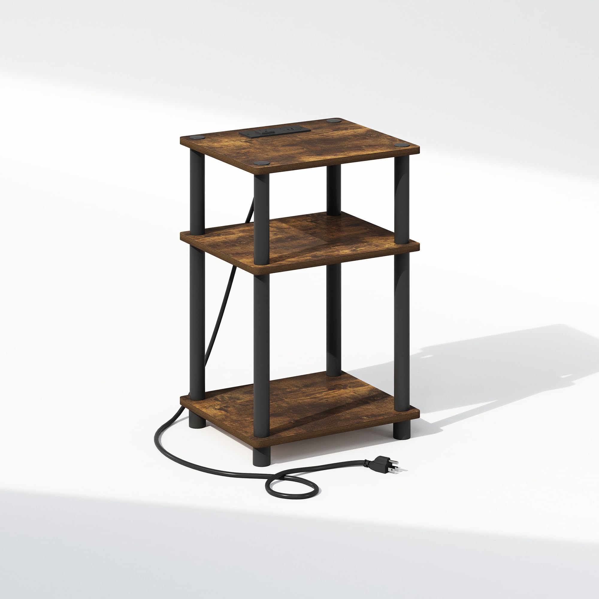 Amazon.com: Furinno JUST Night Stand, 3-Tier Turn-N-Tube